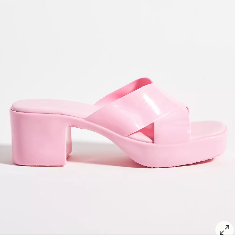 Size 6 Jeffrey Campbell Vacay Vibes Bubblegum Pink Rubber Platform Sandals